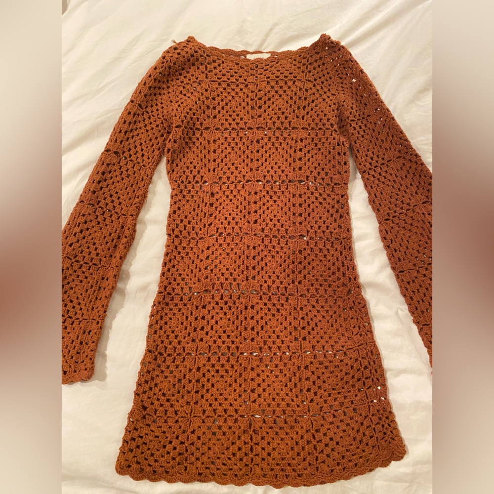 Dissh crochet cover up dress — no slip